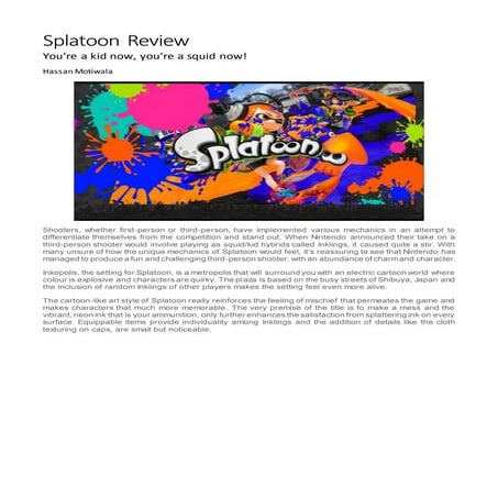 Splatoon Review v1.2 | DOCX