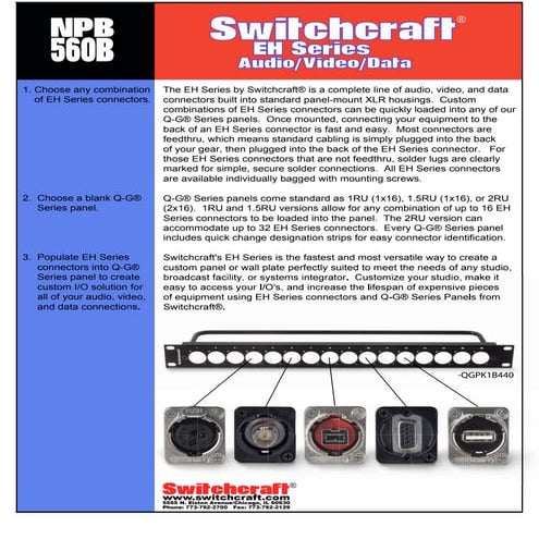 Switchcraft EH Series | PDF