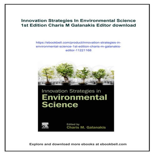 Innovation Strategies In Environmental Science 1st Edition Charis M Galanakis...