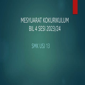 MESYUARAT KOKURIKULUM BILANGAN 4 SESI 2023/2024