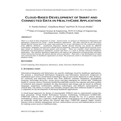 CLOUD-BASED DEVELOPMENT OF SMART AND CONNECTED DATA IN HEALTHCARE APPLICATION