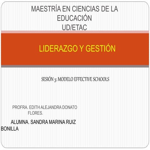  liderazgo y gestión escuelas eficaces