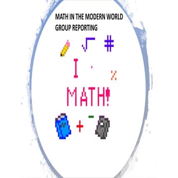 Mathematics in the Modern World 1st Year