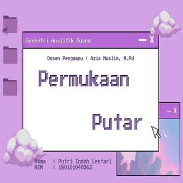Permukaan Putar, Silinder dan Kerucut - Geometri Analitik Ruang (GAR)