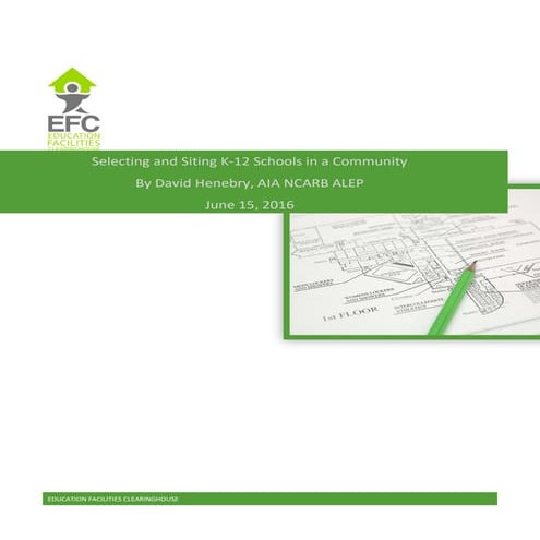 Selecting and Siting Schools DJH