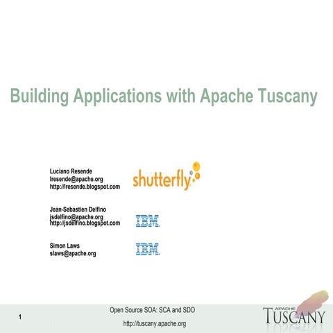 Building apps with tuscany
