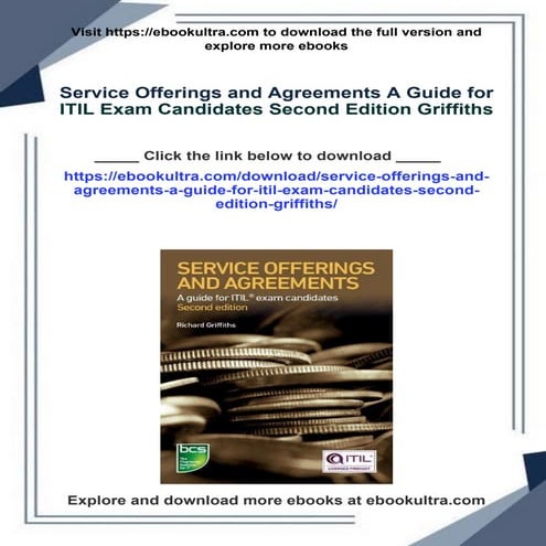 Service Offerings and Agreements A Guide for ITIL Exam Candidates Second Edit...