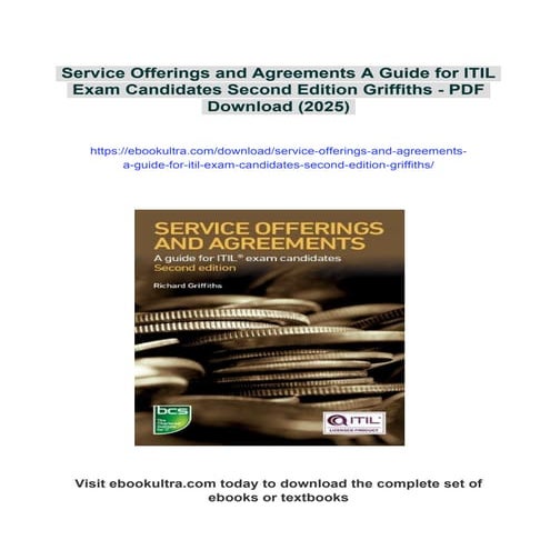 Service Offerings and Agreements A Guide for ITIL Exam Candidates Second Edit...