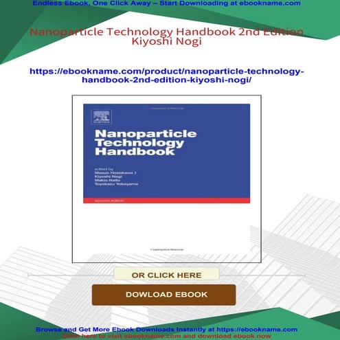 Nanoparticle Technology Handbook 2nd Edition Kiyoshi Nogi | PDF