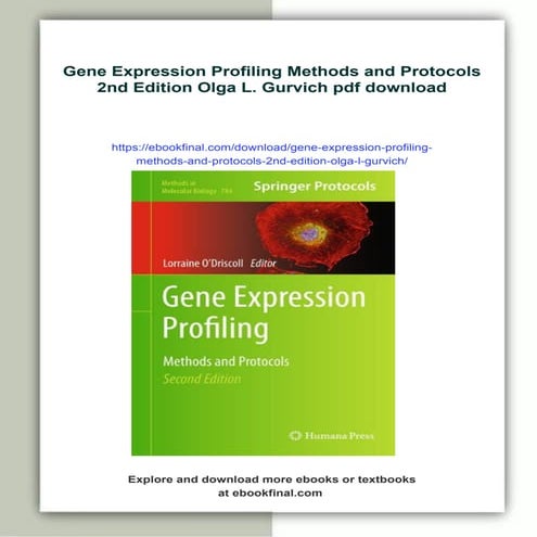 Gene Expression Profiling Methods and Protocols 2nd Edition Olga L ...
