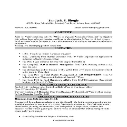 Resume Vinay | DOC