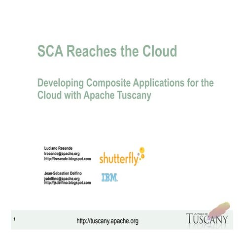 SCA Reaches the Cloud