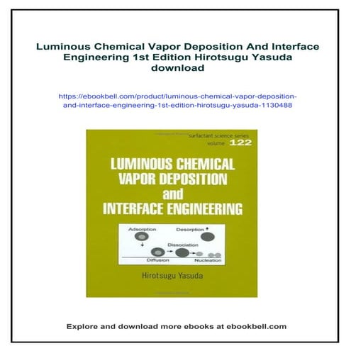 Luminous Chemical Vapor Deposition And Interface Engineering 1st ...