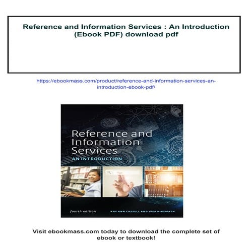 Reference and Information Services : An Introduction (Ebook PDF)