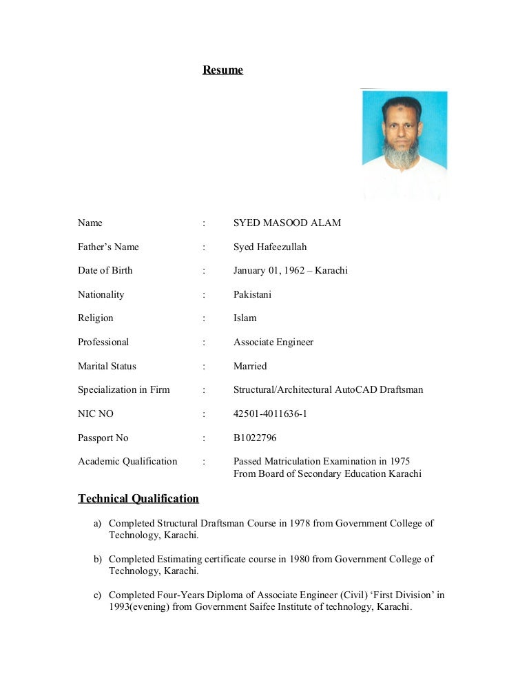copy of cv masood alam copy of a resume