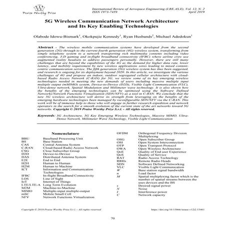 56_5G Wireless Communication Network Architecture and Its Key Enabling Techno...