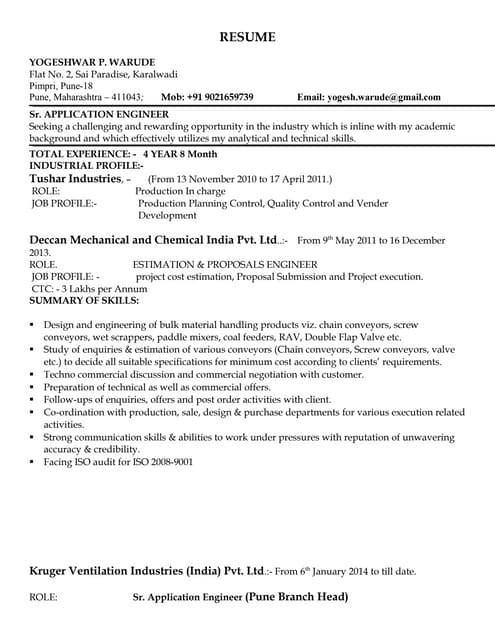 yogesh Resume