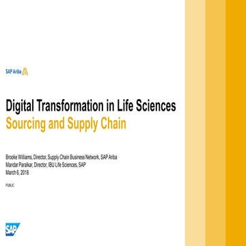 Digital Transformation in Life Sciences Sourcing and Supply Chain ...