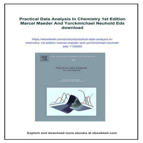 Practical Data Analysis In Chemistry 1st Edition Marcel Maeder And Yorckmicha...