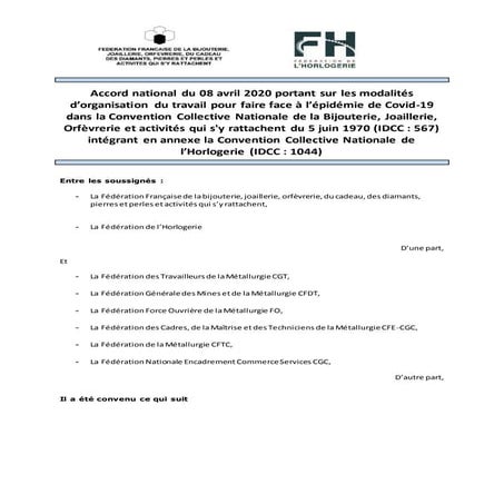 IDCC 567 et IDCC 1044 accord congés payés coronavirus