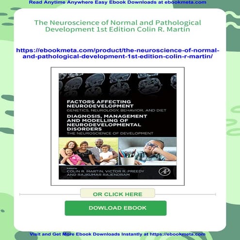 The Neuroscience of Normal and Pathological Development 1st Edition Colin R. ...
