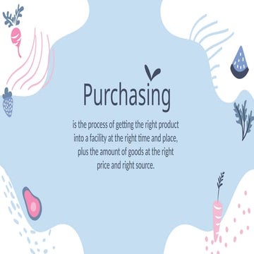 The Food Purchasing processes Presentation
