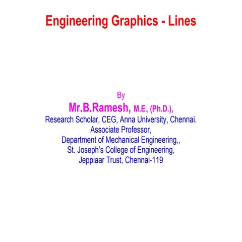 Engineering Graphics-Lines