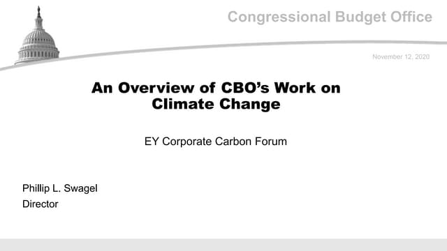 An Overview of CBO’s Work on Climate Change