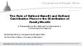 The Role of Defined Benefit and Defined Contribution Plans in the Distribution of Family Wealth