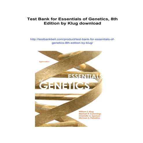 Test Bank for Genetics Analysis and Principles 6th by Brooker | PDF