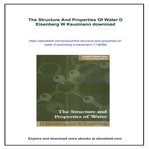 Structure and properties of water and chemical properties of water | PPTX