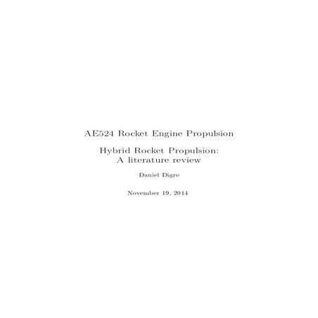 Hybrid Rocket propulsion