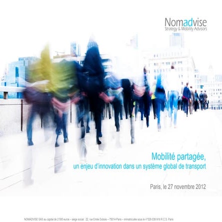 Mobilité partagée, un enjeu d'innovation dans un système global de transport