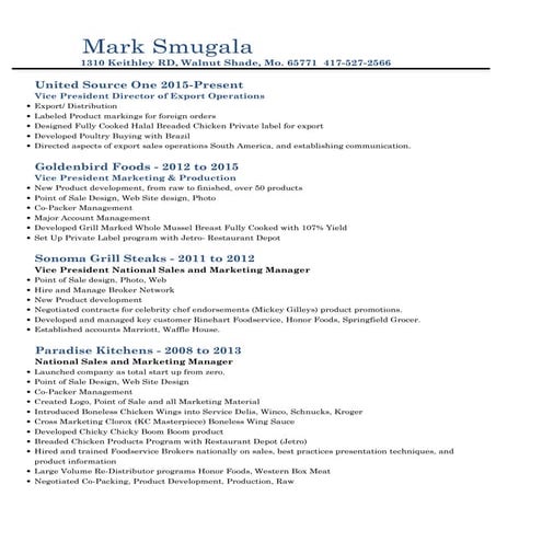 Joe Resume 2017 (word) | DOC