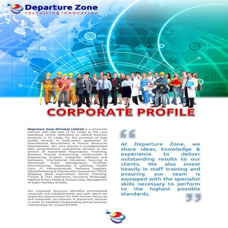 corporate profile Departure Zone