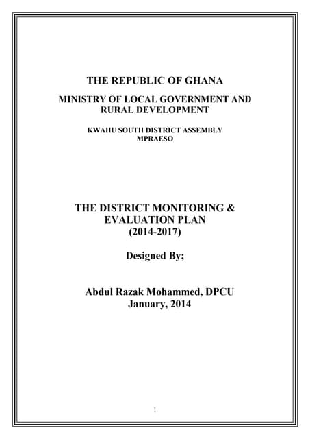 KSDA M&E PLAN -2014-2017-