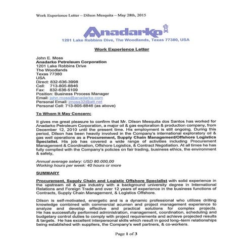 Work Experience Letter Anadarko Rev1