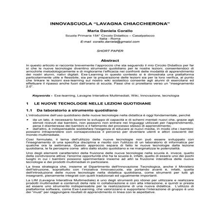 INNOVASCUOLA “LAVAGNA CHIACCHIERONA”