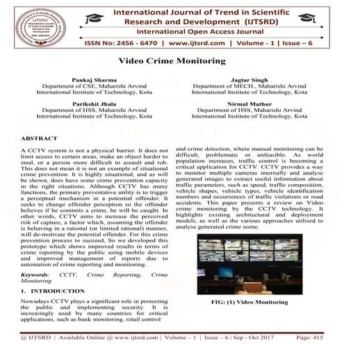 Video Crime Monitoring