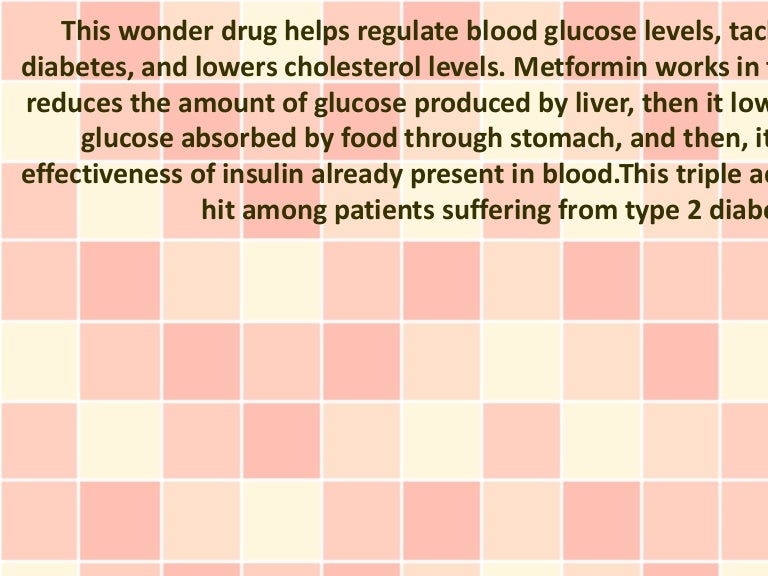 Reduce blood sugar level with Metformin