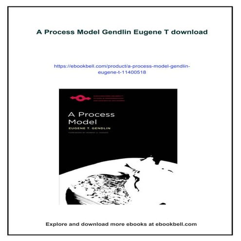 Download full ebook of A Process Model Gendlin Eugene T instant download pdf