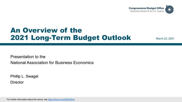 An Overview of the 2021 Long-Term Budget Outlook
