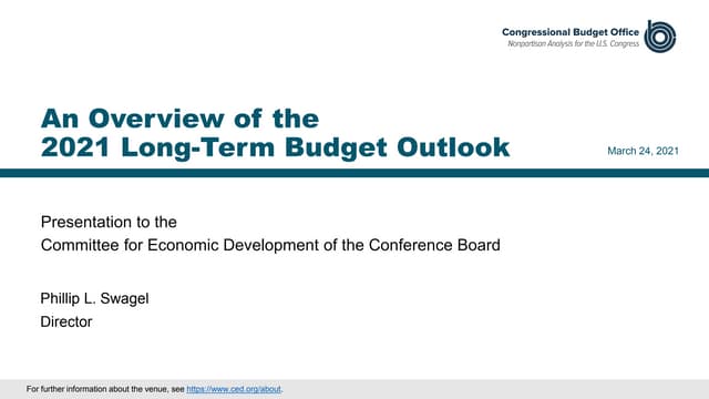 An Overview of the 2021 Long-Term Budget Outlook
