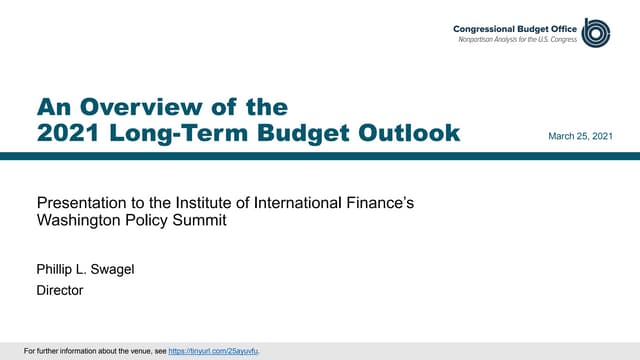 An Overview of the 2021 Long-Term Budget Outlook