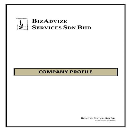 BizAdvize Services SB Profile NEW