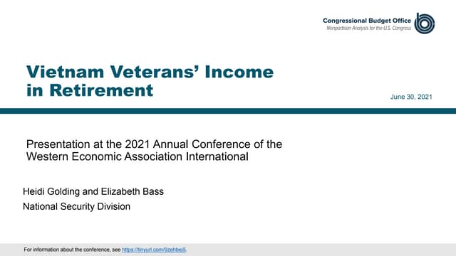 Vietnam Veterans’ Income in Retirement