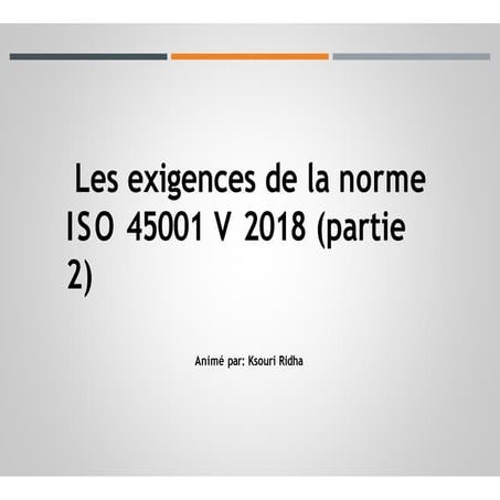 Chapitre8; les exigences de la norme ISO 9001 v 2015 | PPT