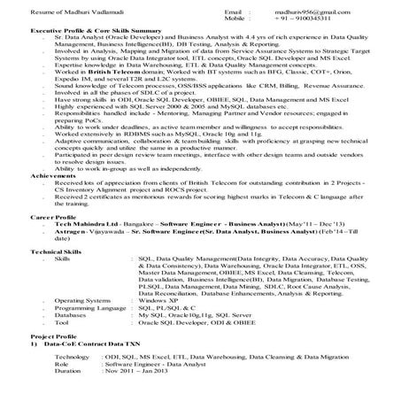 Madhuri Vadlamudi - Resume