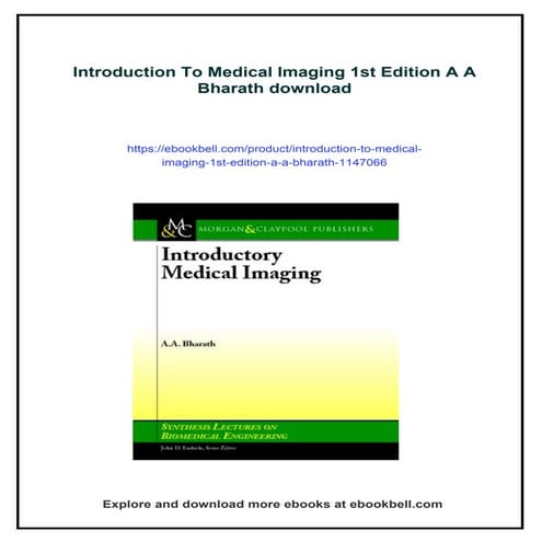 Introduction To Medical Imaging 1st Edition A A Bharath | PDF