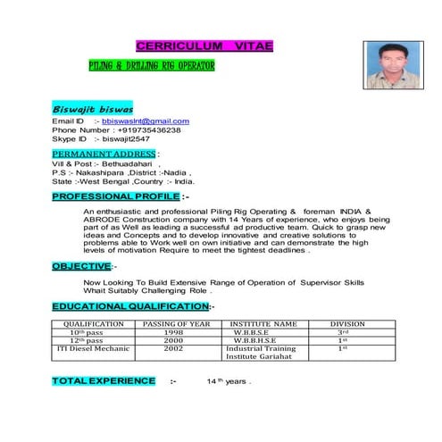 PILINH RIG OPERATOR | DOCX